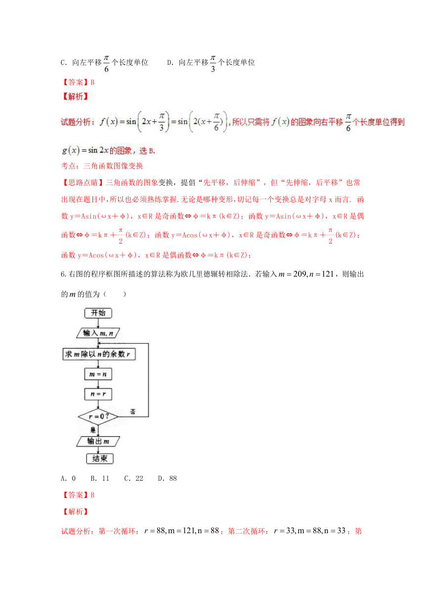 【全国市级联考】湖北省黄石市2017届高三9月调研考试文科数学试题解析（解析版）