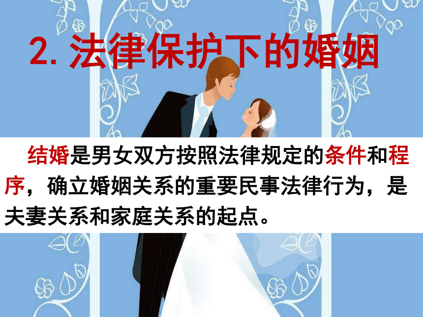法律保护下的婚姻课件（19张）