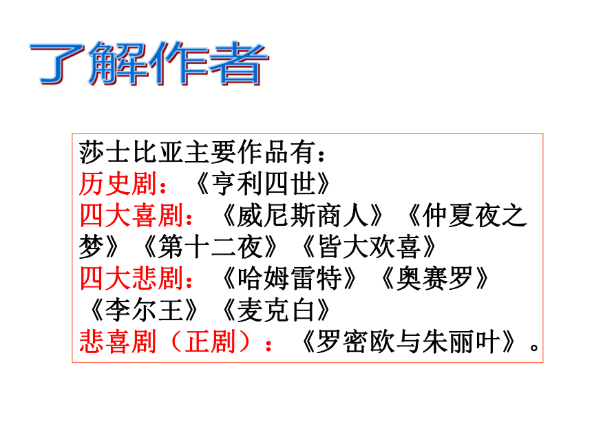 《威尼斯商人(节选)》课件 (共25张PPT)