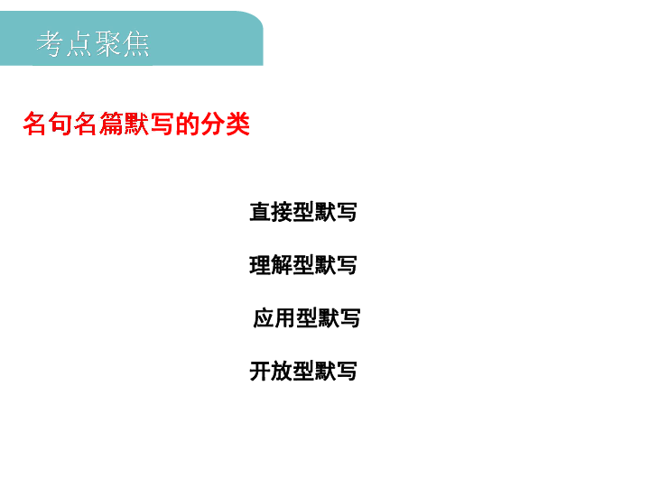 2019届中考语文安徽专用复习课件：专题1-名句名篇默写 (共19张ppt):