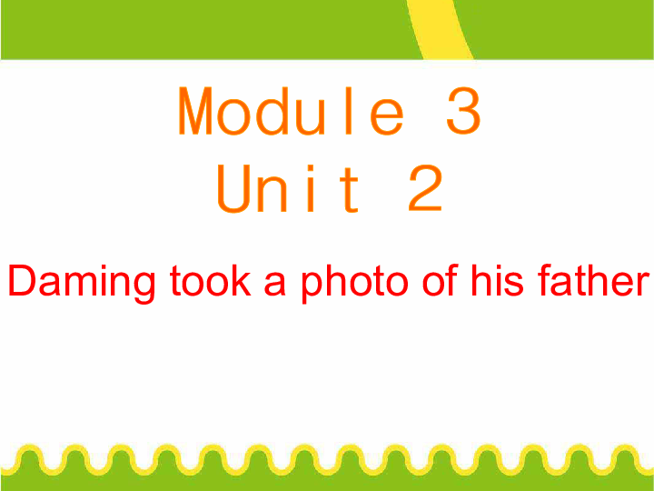 M3U2 Daming took a photo of his father. 课件 (共30张PPT)
