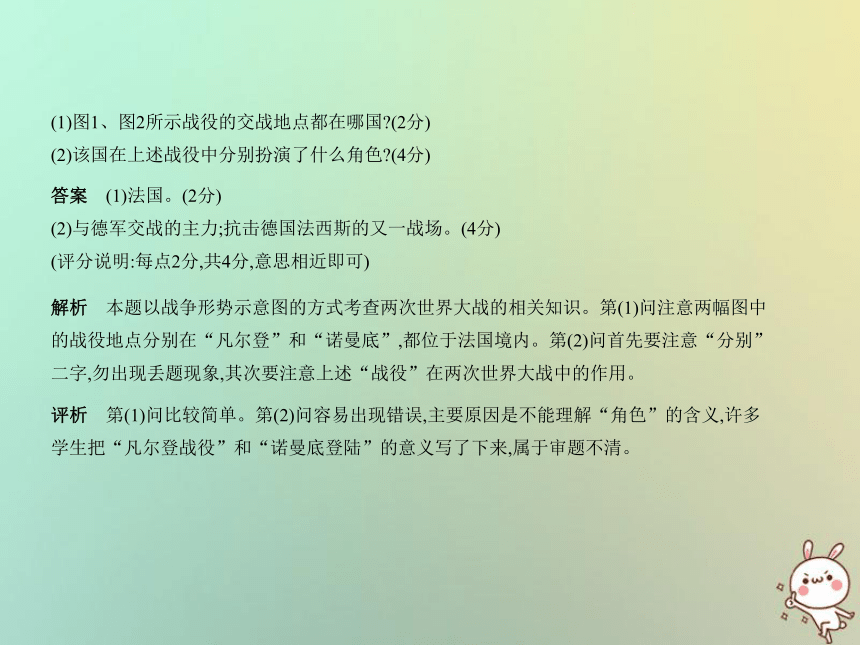 （河北专用）2019年中考历史一轮复习第十七单元经济大危机和第二次世界大战（试卷部分）课件（87ppt）