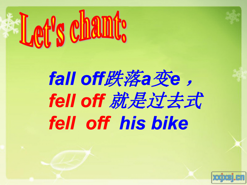 Unit 1 Did you fall off your bike? 课件