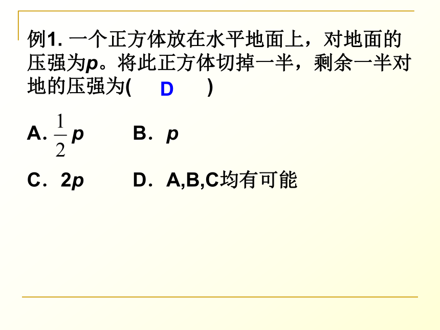 2017浙江中考试题研究科学-物理 名师ppt 压强（32张ppt）