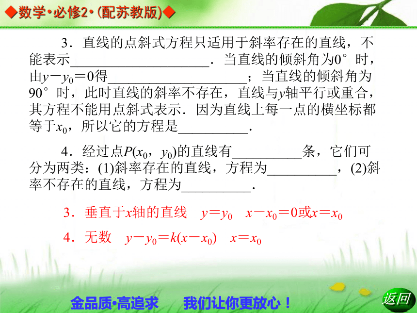 2013-2014学年高中数学苏教版必修2同步辅导与检测：2.1.2直线的方程