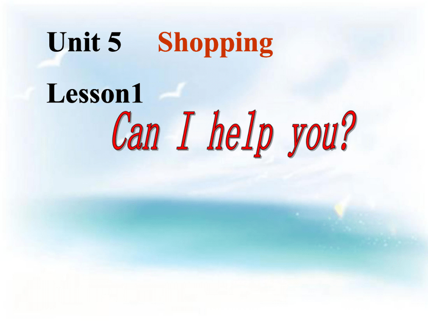 Lesson 1 Can I help you？课件