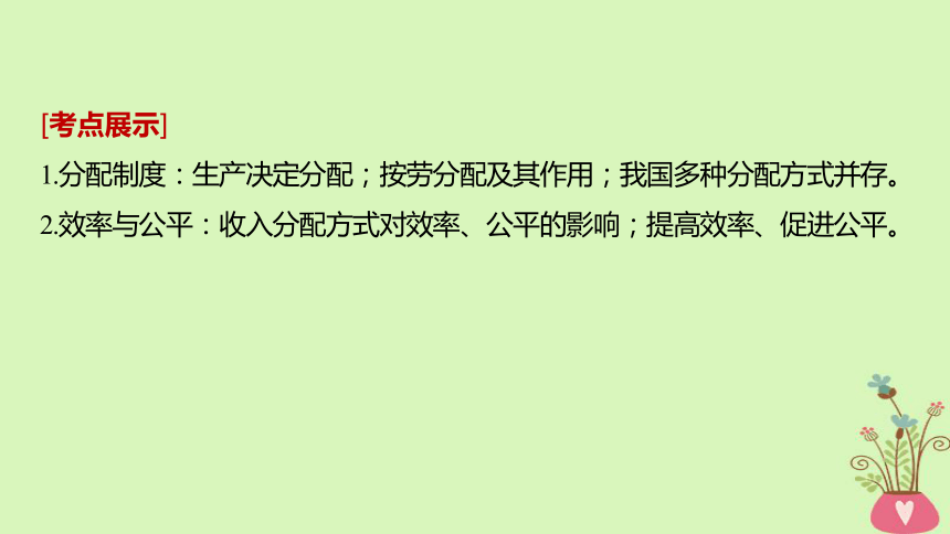 2019届高考政治一轮复习第三单元收入与分配第7课个人收入的分配课件新人教版必修1（78张）