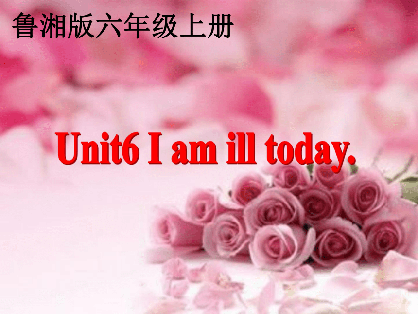 Unit 6 I am ill today Section A 课件