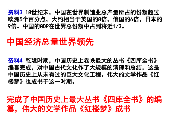 综合探究五  探讨乾隆盛世的危机 课件（10张PPT）