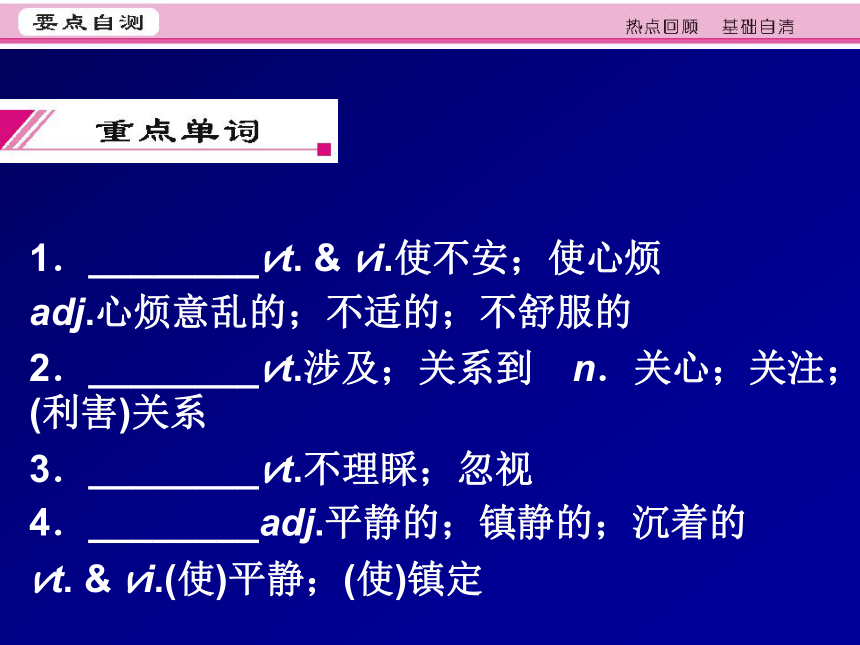 人教版高中英语必修1unit 1-5期末各单元重点词汇复习课件（41张）