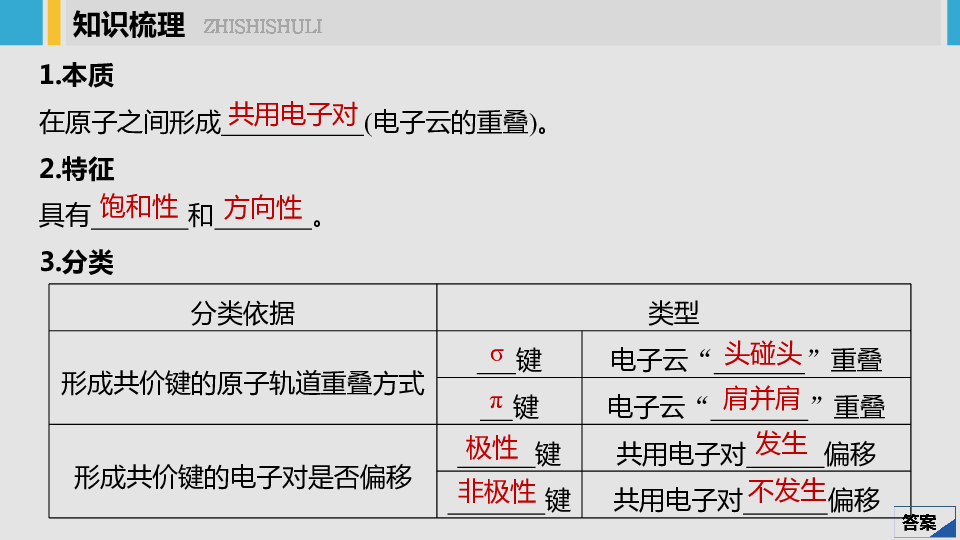 2020高考化学一轮复习 分子结构与性质