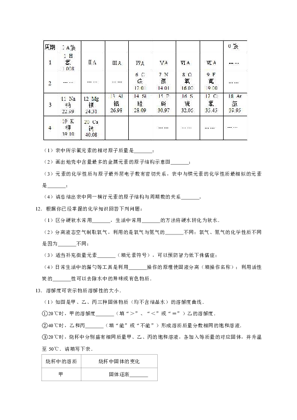 2019年吉林省长春市朝阳区中考化学模拟试卷（一）（解析版）