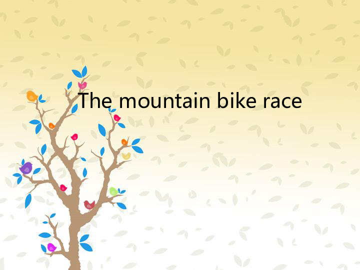 Unit 7 The mountain bike race 课件(共25张PPT)