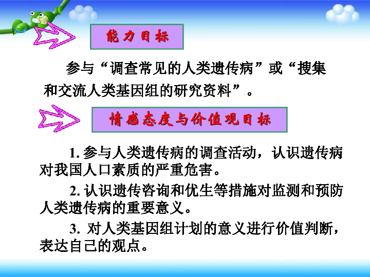 高中生物人教版必修2 第五章 基因突变及其它变异 第3节 人类遗传病 课件(共47张PPT)