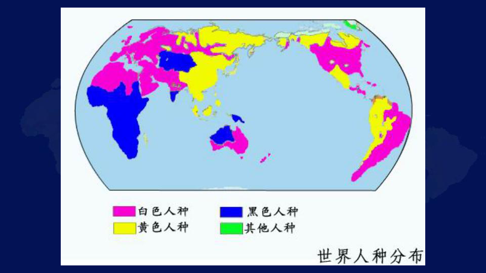 世界三大人种分布图片