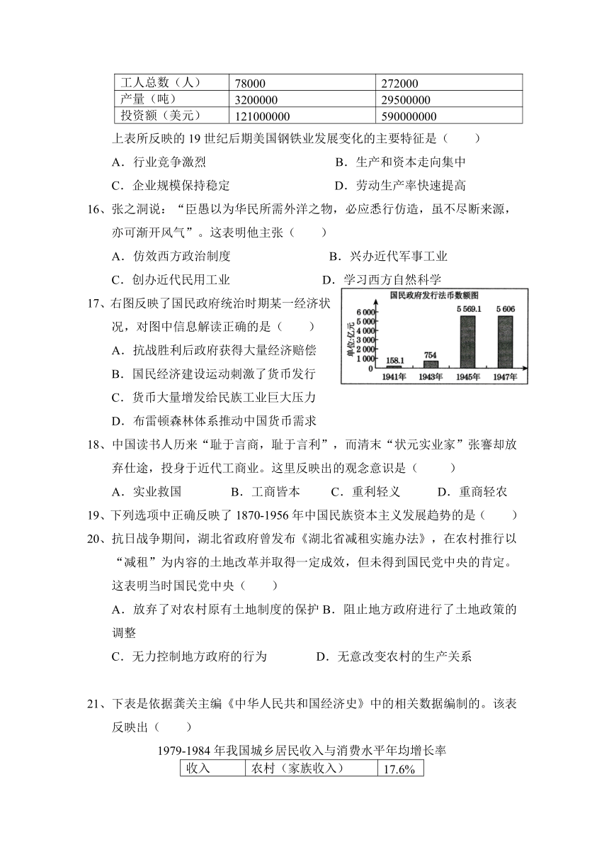 宁夏大学附属中学2013-2014学年高二下学期第二次月考历史试题