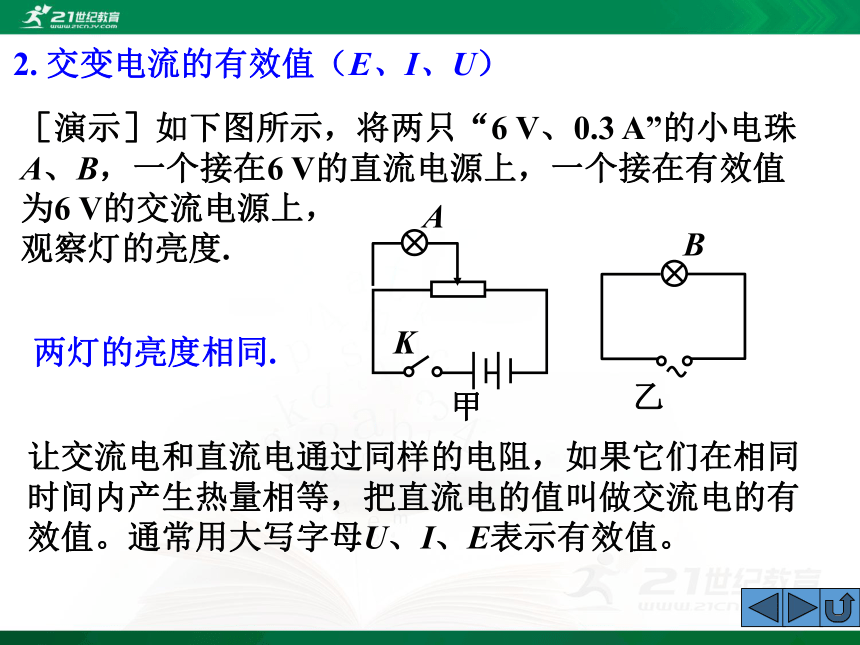 高中物理选修3-2第五章交流电-2.描述交变电流的物理量（课件）