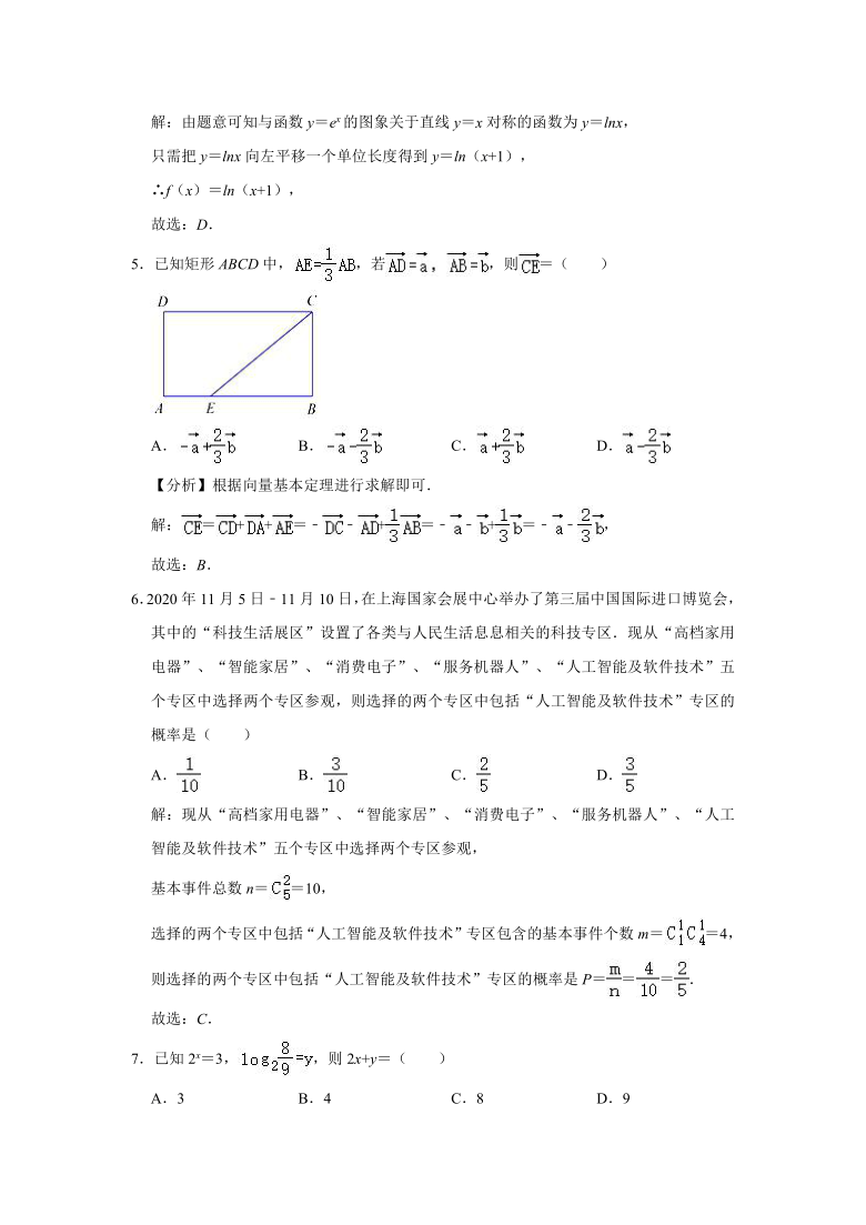 2020-2021学年北京市昌平区高一（上）期末数学试卷 （Word解析版）