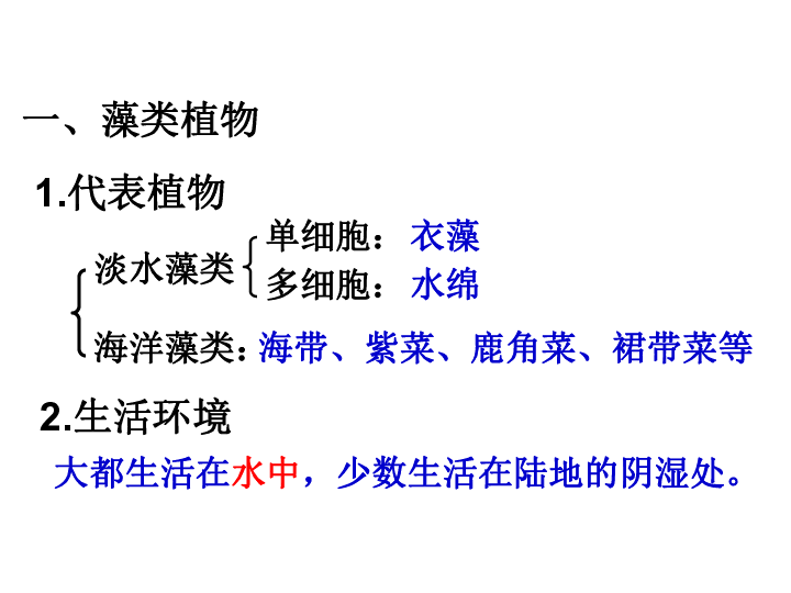 1.第一节  藻类、苔藓和蕨类植物课件(共25张PPT)