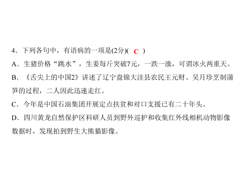 2017-2018年九年级语文下册课件（新人教版）：第一单元 综合检测