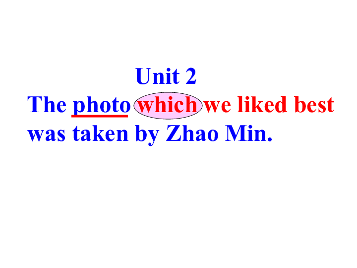 外研版英语九年级上册 Module 11 Unit 2 The photo which we liked best was taken by ZhaoMin．课件 （共33张PPT）