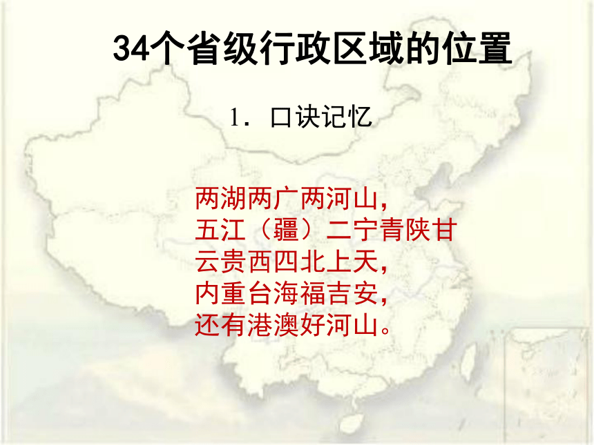 最新人教版八年级地理上第一章第一节： 疆域——中国行政区(38张PPT)