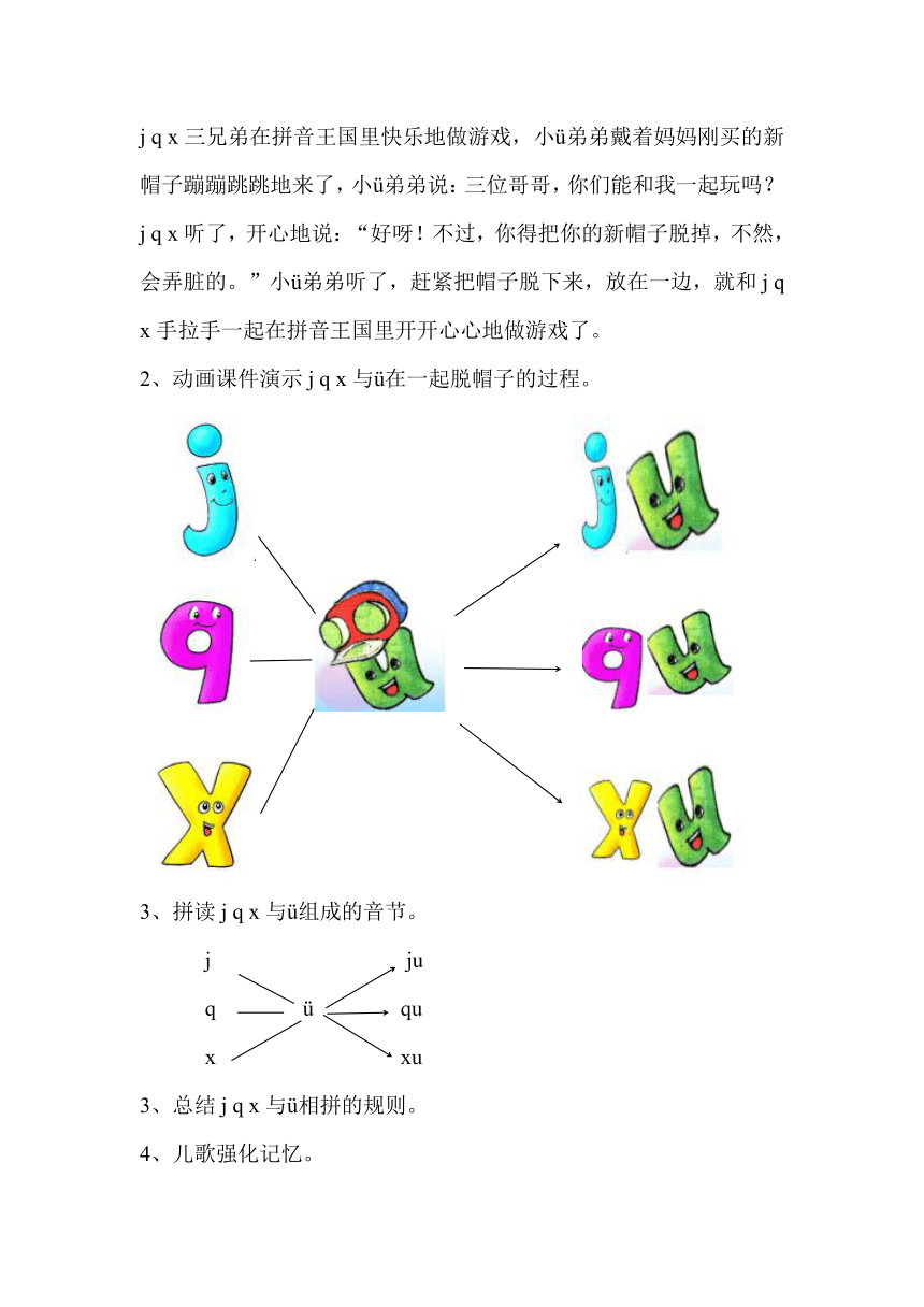 6jqx与ü相拼的规则重难点教案