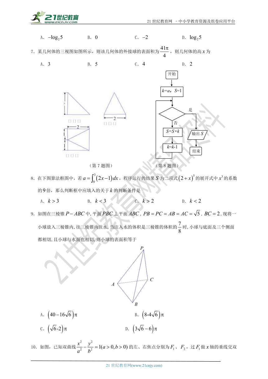 2018年高考数学（理科）模拟预测卷（一）【新课标Ⅰ卷】(含答案）