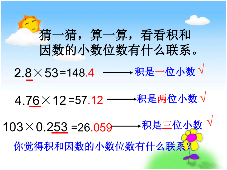 小数乘整数课件3