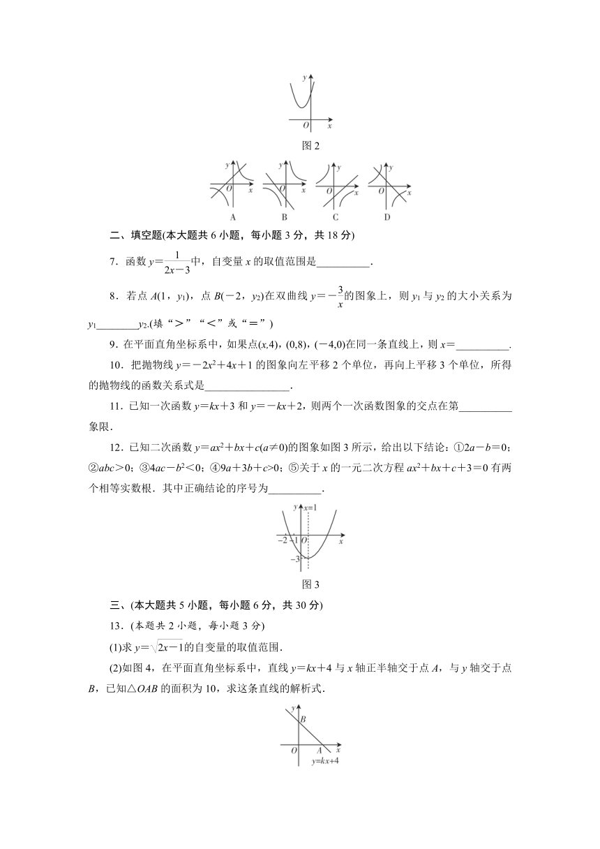 2018年江西省中考数学《第三单元函数》总复习检测卷含解析