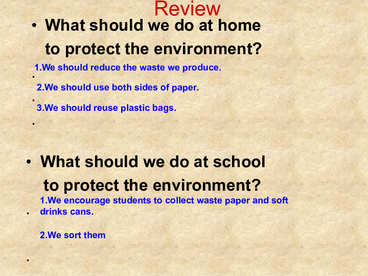 仁爱版九年级英语上册 Unit 2 Topic 3 What  can we do to protect the environment? Section B 课件(共26张PPT)