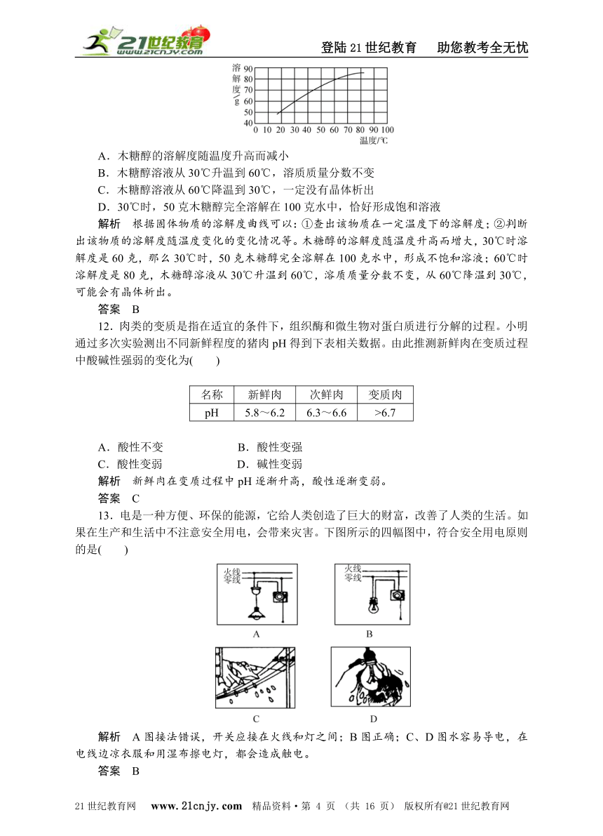 中考必胜——2012年中考科学模拟试卷（二）