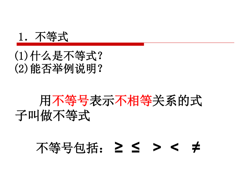 人教版七年级下第九章9.1.1不等式及其解集课件（25张ppt）