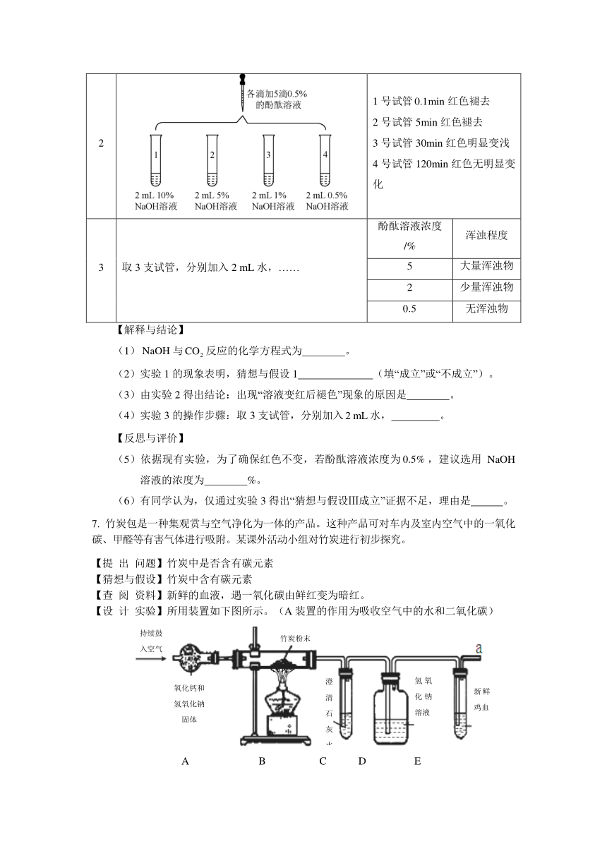 2016广东省惠州市中考专题（实验探究）