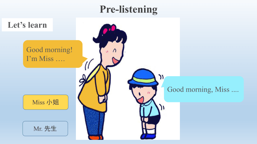 StarterUnit 1 Good morning ! Period 1 (1a-2e) 示范课件+嵌入音视频(共23张PPT)