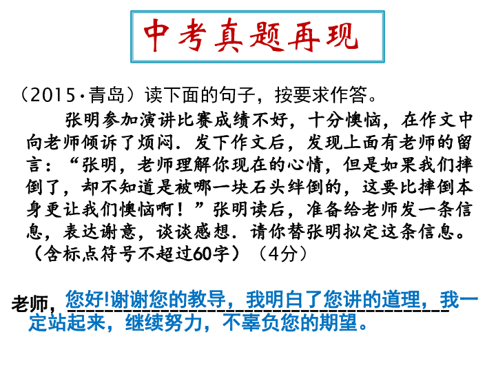 中考语言运用专题复习 课件（幻灯片58张）