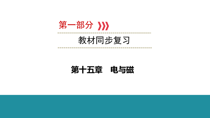 2021年广西壮族自治区中考物理教材同步复习   第十五章　电与磁（77张）