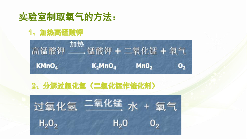 人教版化学九上第二单元课题3、制取氧气（21张PPT）