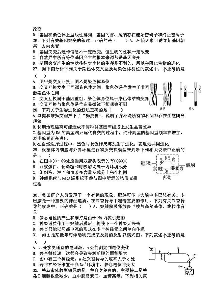 辽宁省六校协作体2016-2017学年高二6月联考生物试卷