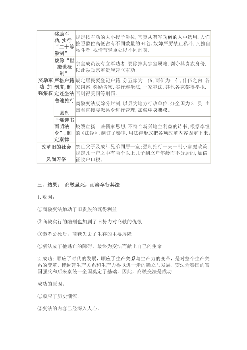 岳麓版历史选修一第二单元古代历史上的改革下第4课 商鞅变法与秦的强盛