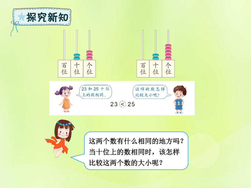 一年级数学下册第4章100以内数的认识4.2.2比较大小课件(15张PPT)