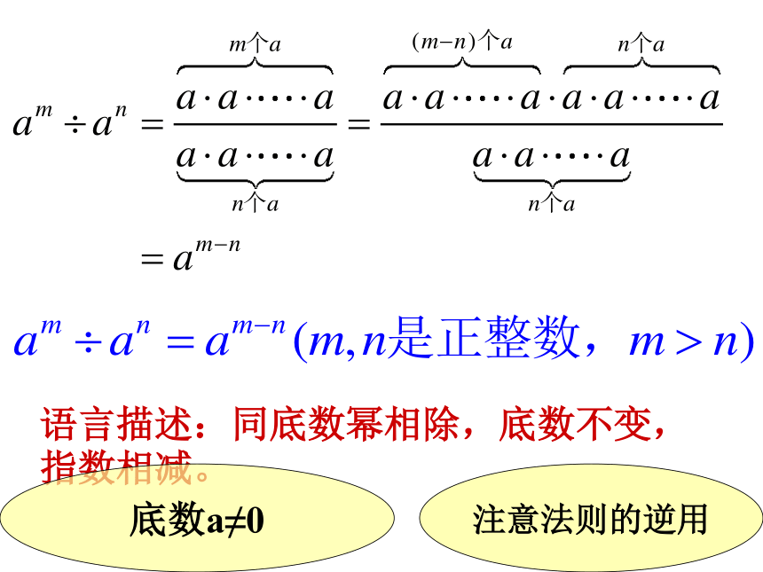 苏科版七年级下册数学课件 8.3同底数幂的除法（共16张ppt）