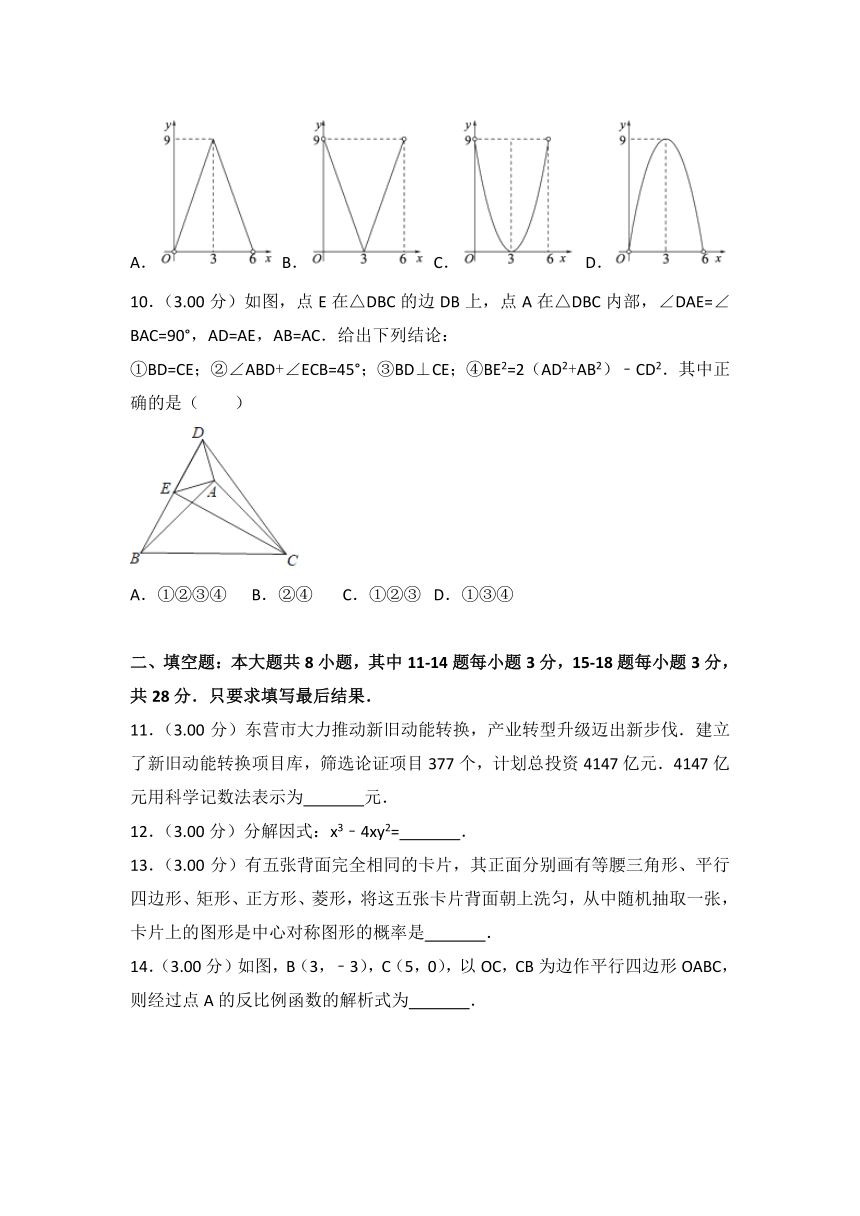 2018年山东省东营市中考数学试卷（word版，带解析）