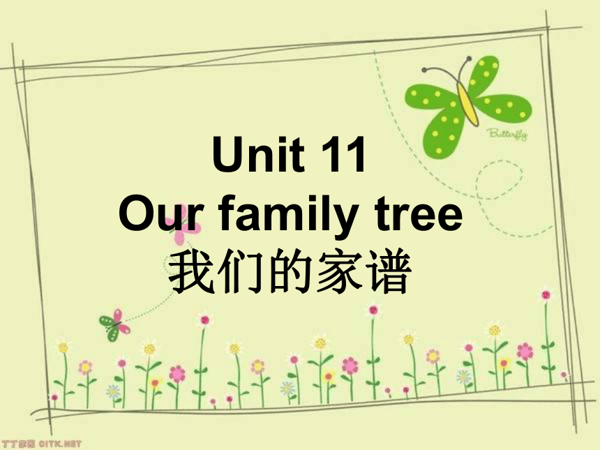Unit 11 Our family tree 课件
