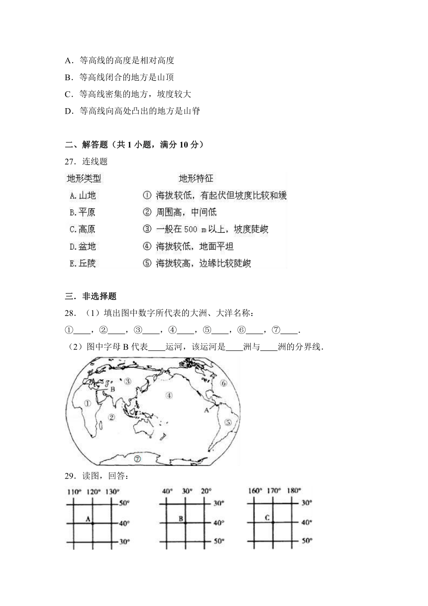 新疆伊犁州伊宁七中2016-2017学年七年级（上）期中地理试卷（解析版）