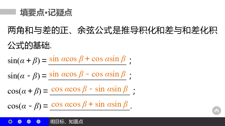 3.3 三角函数的积化和差与和差化积