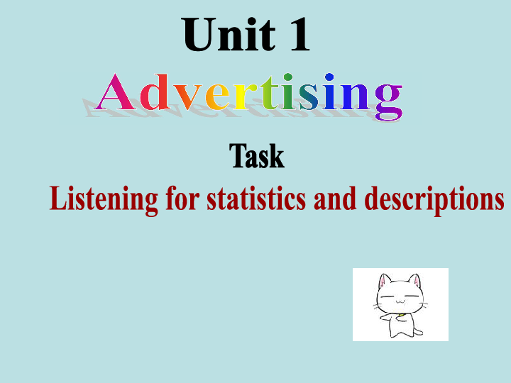 译林牛津版高中英语模块四Unit1 Advertising  Task 课件（共17张PPT）