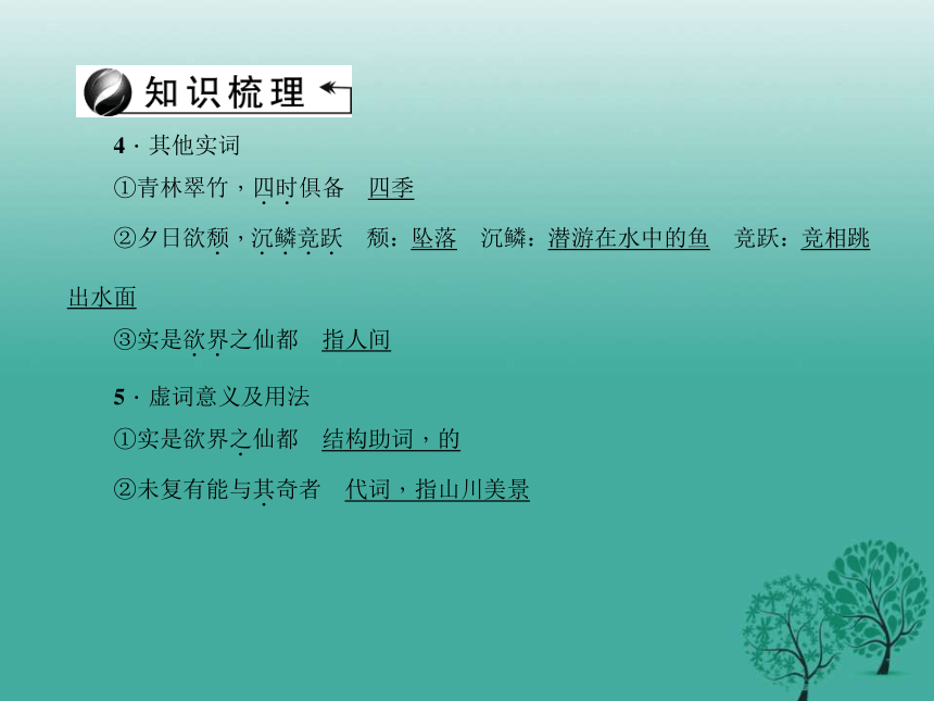 （陕西）2018中考语文（文言文复习）第10篇《答谢中书书》ppt课件