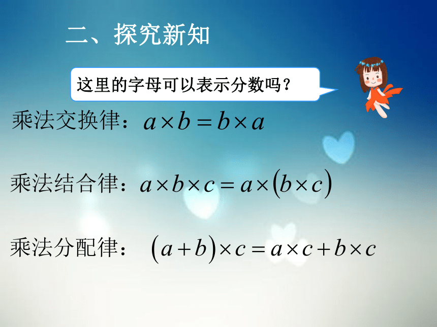 1.6整数乘法运算定律推广到分数 课件（11张PPT）