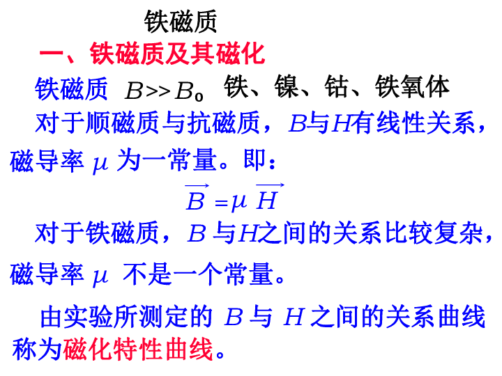 2020年高中物理竞赛辅导(电磁学基础篇)08铁磁质(共26张PPT)